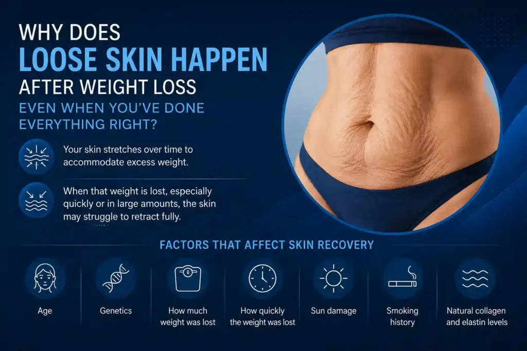Why Does Loose Skin Happen After Weight Loss Even When You’ve Done Everything Right Biggleswade?